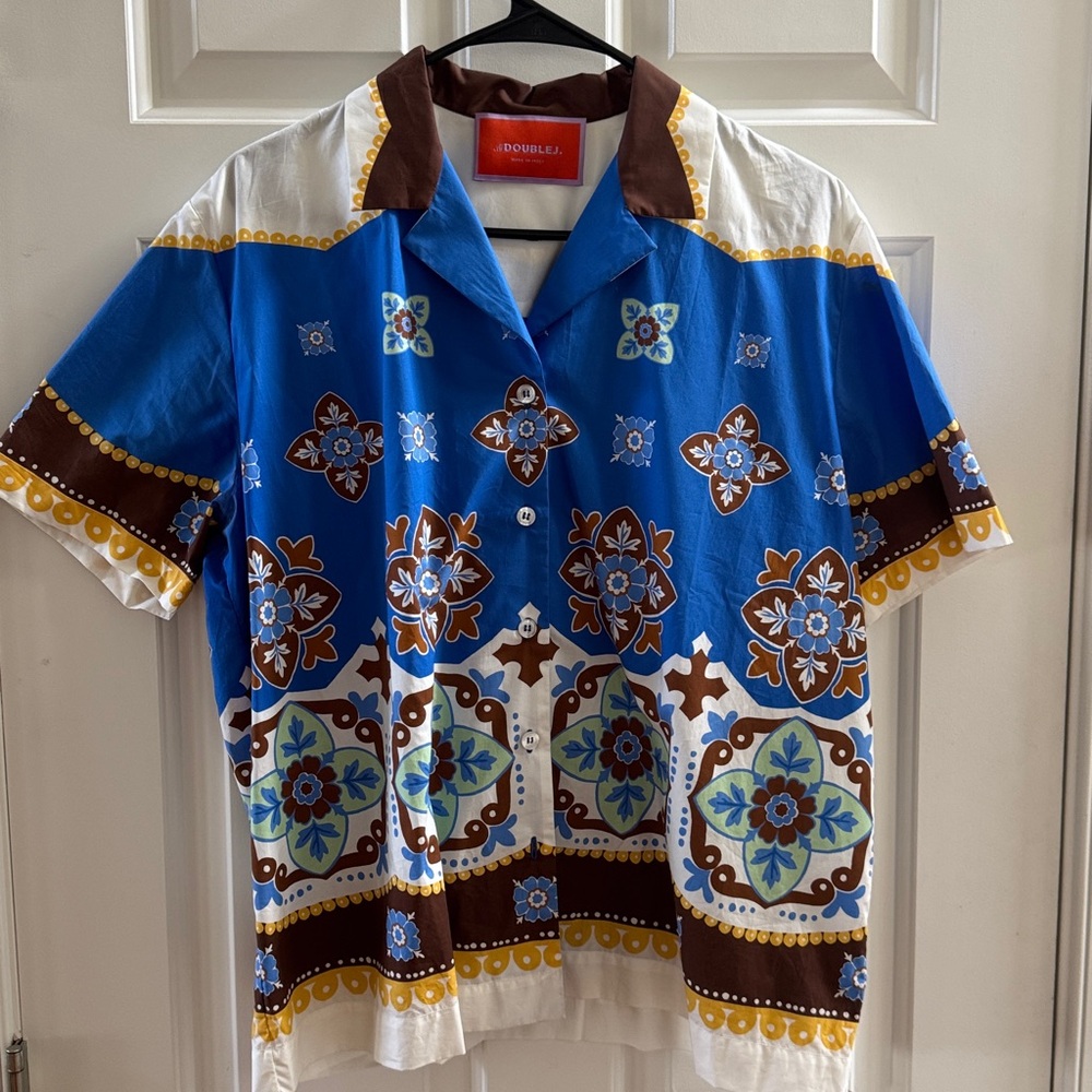 La Double J Colorful Floral Button-Up Shirt